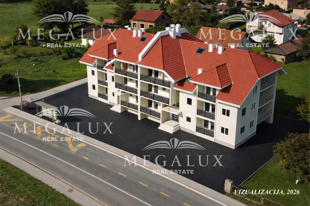 Vizualizacija projekta stanova Laduč – pogled na zgradu